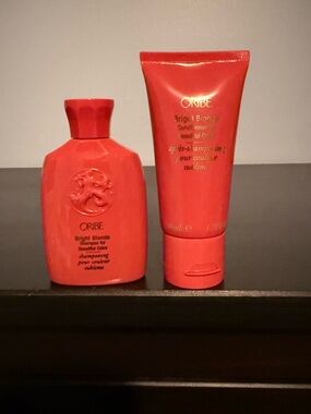 Oribe Bright Blonde Shampoo & Conditioner - Travel Set, NEW